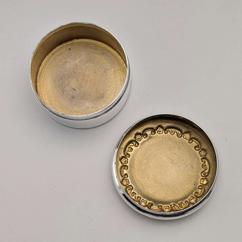 1914年 英国アンティーク 純銀製 ピルボックス 21g Mappin&Webb