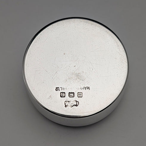 1914 British Antique Sterling Silver Pillbox, 21g, Mappin & Webb