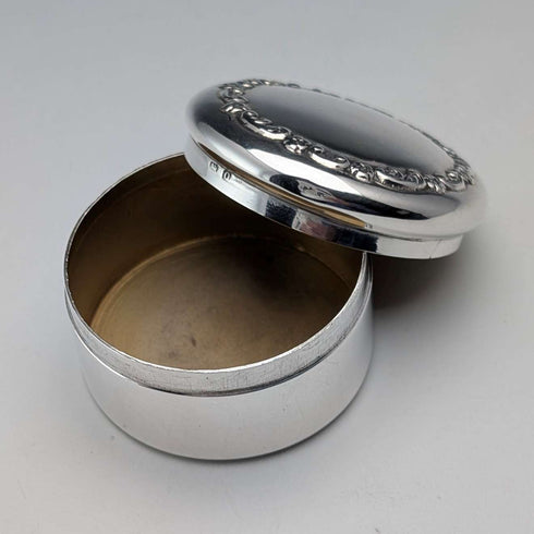 1914年 英国アンティーク 純銀製 ピルボックス 21g Mappin&Webb