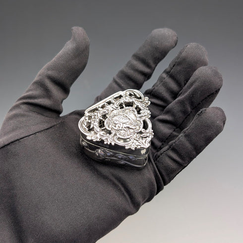 1917 British Antique Sterling Silver Potpourri Box, 38g, William Comyns