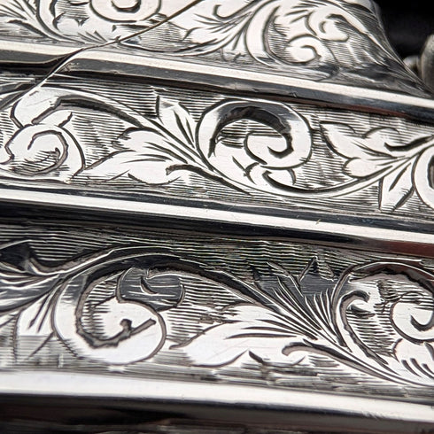 1895年 英国アンティーク 純銀製 ヴェスタケース 36g 1919コイン付 Thomas Hayes