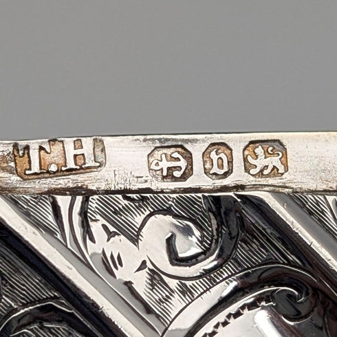 1895年 英国アンティーク 純銀製 ヴェスタケース 36g 1919コイン付 Thomas Hayes