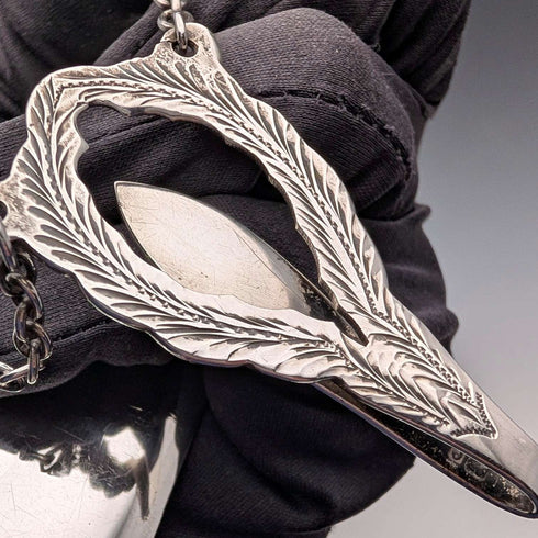 1904 British Antique Sterling Silver Chatelaine Eyeglass Case, 61g, Charles Lyster & Son