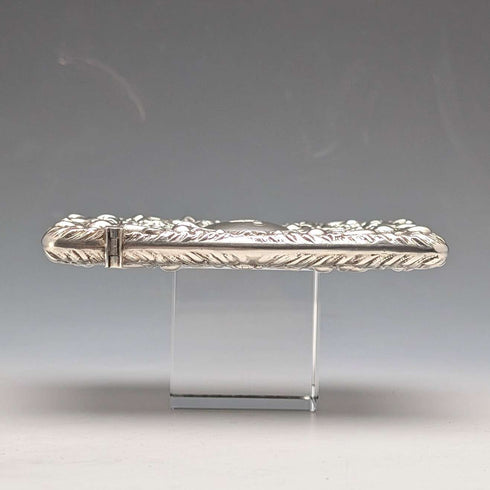 1903 British Antique Relief Sterling Silver Card Case, 81g, William Neale