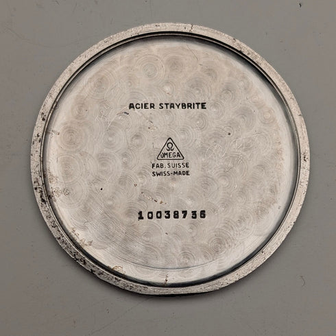 1946年頃 オメガ 紳士用 機械式腕時計 Cal.30T2PC スパイダーラグ ブラックダイヤル 動作良好