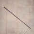 1880 British antique brown shaft sterling silver rondelle handle walking stick, 83cm