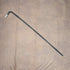 1899 British Antique Black Shaft L-Handle Sterling Silver Decorated Lightweight Walking Stick, 90cm