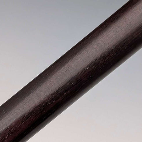1880 British antique brown shaft sterling silver rondelle handle walking stick, 83cm