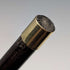 1880 British antique brown shaft sterling silver rondelle handle walking stick, 83cm