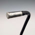 1899 British Antique Black Shaft L-Handle Sterling Silver Decorated Lightweight Walking Stick, 90cm