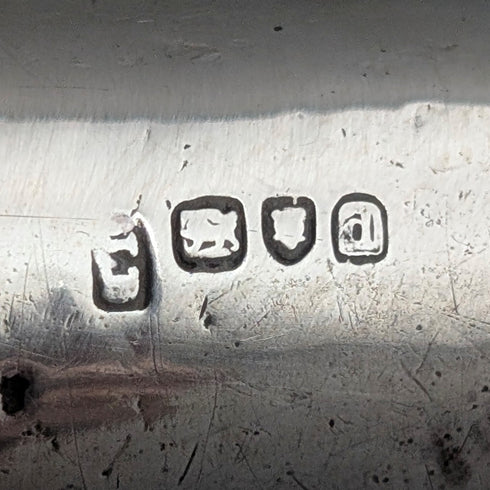 1899年英國古董黑色桿身L型手柄純銀輕便手杖,90厘米