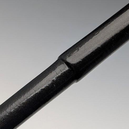 1899年英國古董黑色桿身L型手柄純銀輕便手杖,90厘米