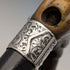 1899 British Antique Sterling Silver L-Handle Horn-Handled Walking Stick, 83cm