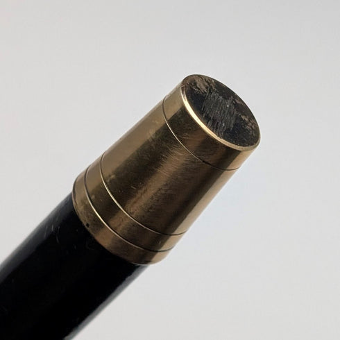 1899年 英国アンティーク 純銀装飾 L字ホーンハンドル ステッキ 杖 83cm