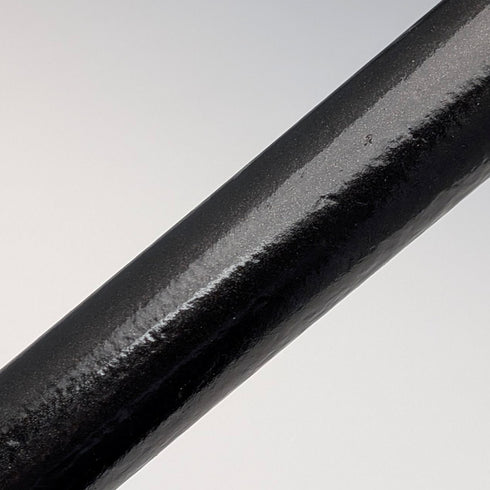 1911年 英国アンティーク ブラックシャフト 純銀装飾 アントラーL字ハンドル ステッキ 杖 77cm