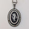 British Vintage Wedgwood Sterling Silver and Black Jasper Pendant with Sterling Silver Chain