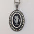 British Vintage Wedgwood Sterling Silver and Black Jasper Pendant with Sterling Silver Chain