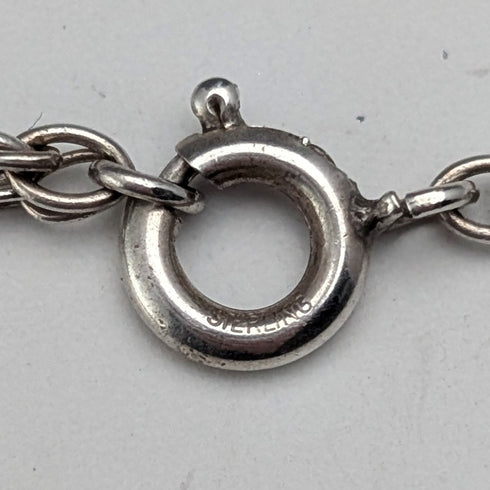 英国ヴィンテージ ウェッジウッド 純銀&ブラックジャスパー ペンダント 純銀製チェーン付