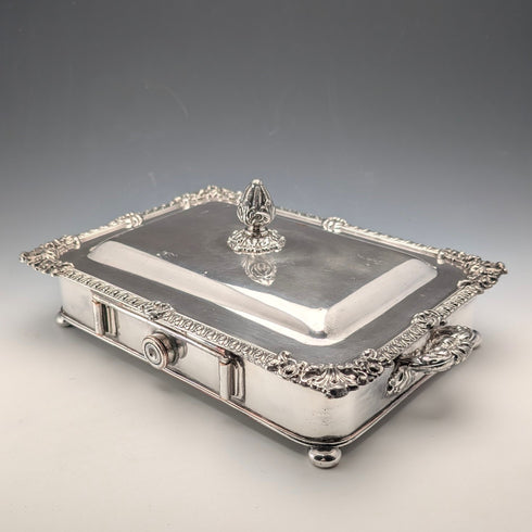 Circa 1825 British Antique Old Sheffield Plate Breakfast Dish