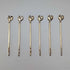 1958 British Vintage Sterling Silver Cocktail Sticks, Set of 6, 19g Total, Walker & Hall, Comes in a Case