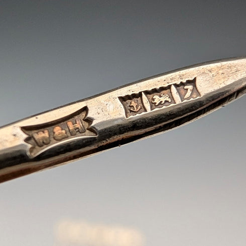 1958年 英国ヴィンテージ 純銀製 カクテルスティック6本セット 計19g Walker&Hall ケース入り