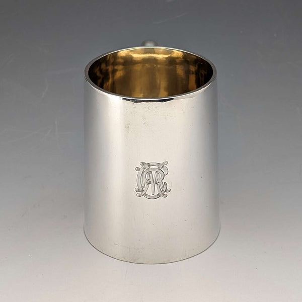1895 British Antique Sterling Silver Mug, 141g, Frederick Augustus Burridge