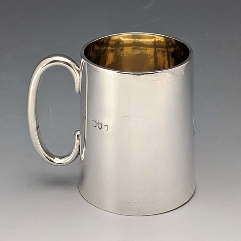 1895年英國古董純銀馬克杯,141克,弗雷德里克·奧古斯都·伯里奇