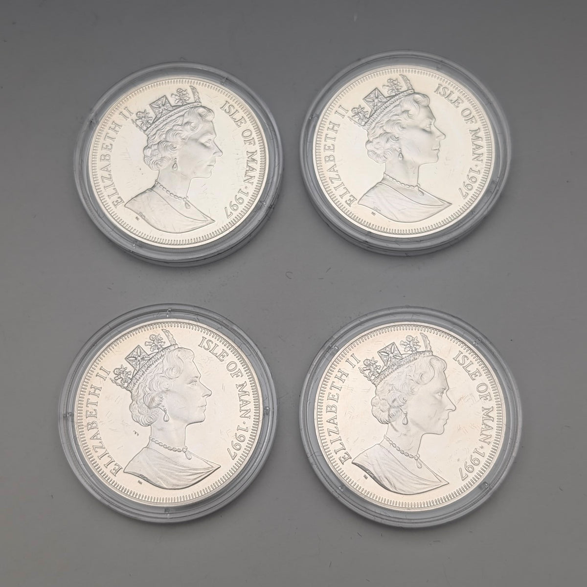 マン島 銀貨 猫の歴史 英国マン島 クラウン銀貨 猫の歴史シリーズ：4枚セット PobjoyMint