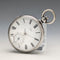 1864 British antique John Bennett key-wind pocket watch with open silver face, in good working order