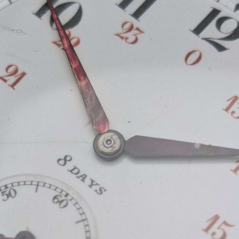 1910s Antique Swiss Unsigned 8-Day Pocket Watch with Alloy Case, in Good Working Condition