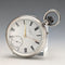 1898 British antique J.W. Benson BANK pocket watch, sterling silver open face, in good working order
