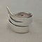 Vintage sterling silver spiral wrap ring (size 14)