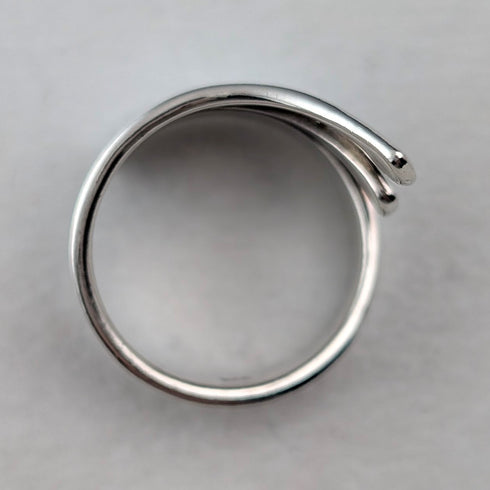 Vintage sterling silver spiral wrap ring (size 14)