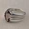 Vintage sterling silver smoky quartz ring (size 14)
