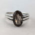 Vintage sterling silver smoky quartz ring (size 14)