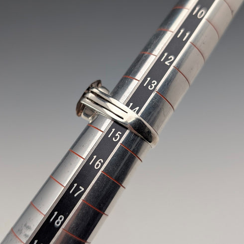 Vintage sterling silver smoky quartz ring (size 14)