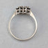 British Vintage Sterling Silver Blue & Clear Double Cluster Ring (Size 11)