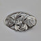 Vintage Sterling Silver Mackintosh Rose Art Nouveau Oval Brooch