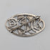 Vintage Sterling Silver Mackintosh Rose Art Nouveau Oval Brooch
