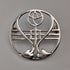 ヴィンテージ 純銀製 マッキントッシュ・ローズ アール・ヌーヴォー様式 丸型ブローチ
