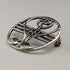 Vintage Sterling Silver Mackintosh Rose Art Nouveau Round Brooch