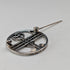 Vintage Sterling Silver Mackintosh Rose Art Nouveau Round Brooch