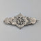 1892 British antique sterling silver brooch with engraved bird on tree