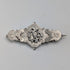 1892 British antique sterling silver brooch with engraved bird on tree