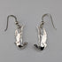 Vintage sterling silver Asuka motif drop earrings