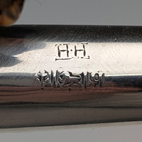 1915年 英国アンティーク 手彫り女性像 メシャム製 純銀装飾 スモーキングパイプ