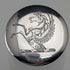 1879 British Antique Sterling Silver Glass Perfume Bottle with Pegasus Emblem, Thomas Johnson I/II