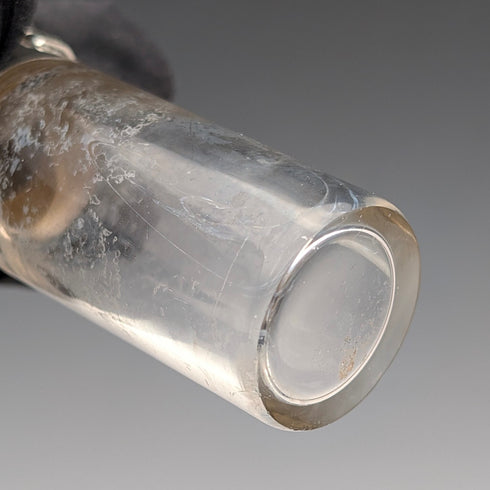 1879年 英国アンティーク 純銀製ペガサス紋章蓋 ガラス香水瓶 Thomas Johnson I/II