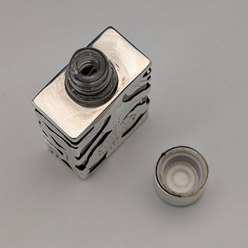 英国ヴィンテージ シルバーオーバーレイ 小型香水瓶 & 純銀製漏斗セット Ari D Norman