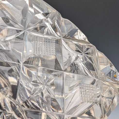 1922年 英国アンティーク 純銀装飾 カットガラス 香水瓶 ペアセット Arthur Graf